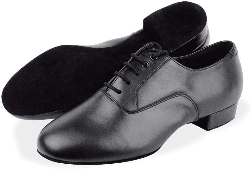 formal dress shoes wide width Men's Black Cap Toe Lace-Up Dress Shoes main image 0