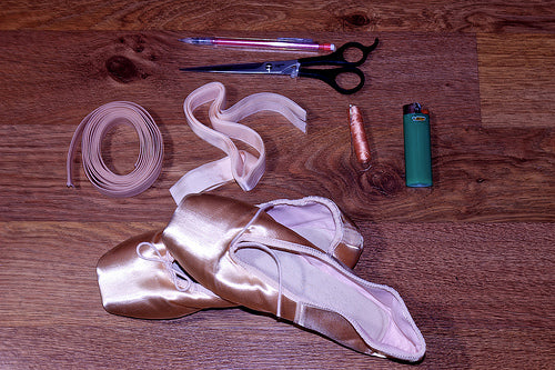 How to Sew Pointe Shoe Ribbon and Elastic